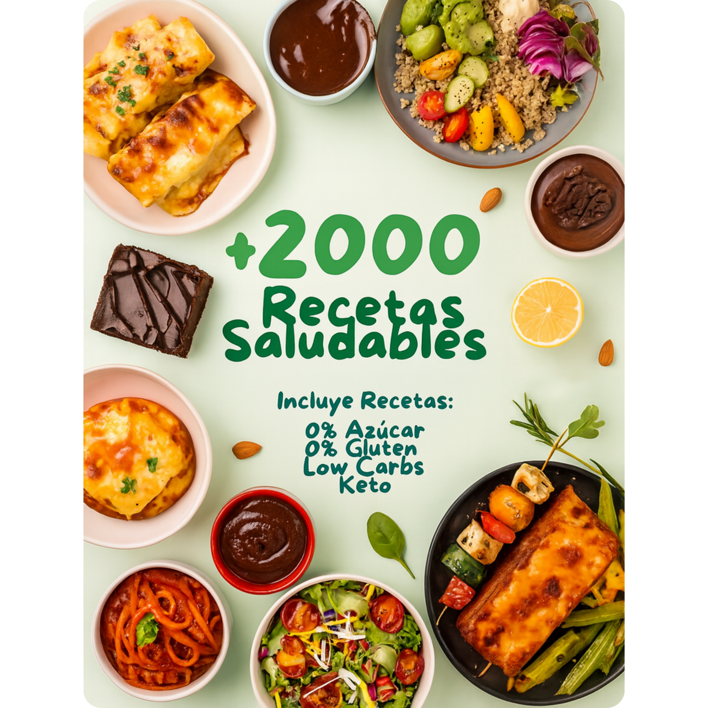 +2000 Recetas Organizadas (sin tacc, sin azúcar y alto en proteína) + ¡Regalos!